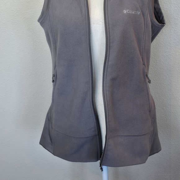 Columbia Women's Benton Springs Vest Fleece Gray Jacket Size Medium - Picture 13 of 16